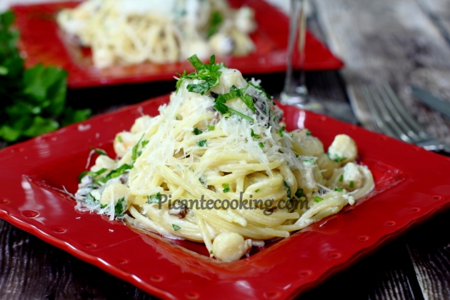 Pasta with scallops  - 1