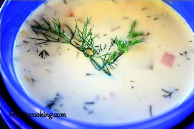 Summer soup with new vegetables and dill  - 4