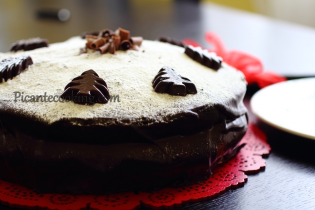 Зимовий шоколадний торт на темному пиві - 16