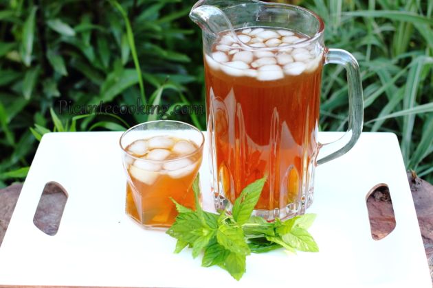 Zielona ice tea z miętą