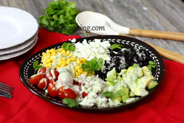Салат текс-мекс "Веселка" (Rainbow salad)