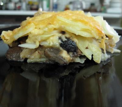 Potato mushroom thyme scented casserole