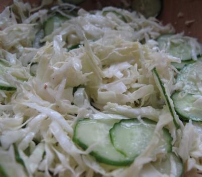 Rustic crunchy cabbage salad 