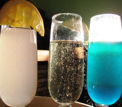 3 cocktails with sparkling wine or champagne
