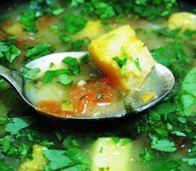 Light flavorful fish soup 