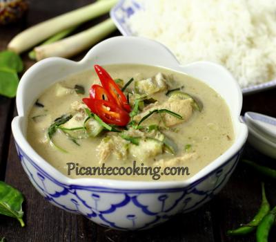 Tajskie zielone curry z kurczakiem