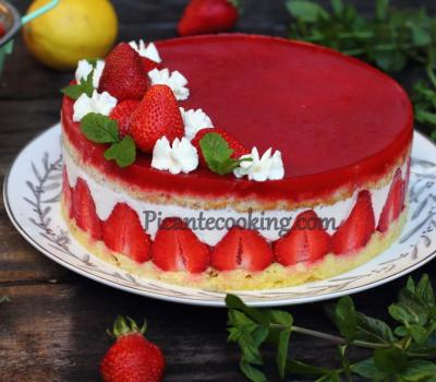 Tort fraisier z cytrynową nutką