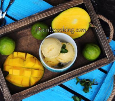 Lody jogurtowe z mango