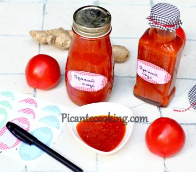 Pikantny sos pomidorowy z imbirem i przyprawami