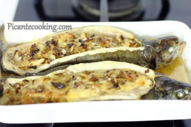 Trout roasted with mushrooms and cheese stuffing - 7