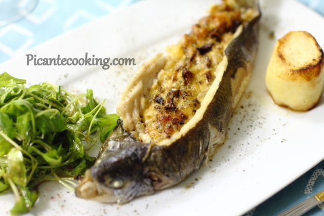 Trout roasted with mushrooms and cheese stuffing - 11