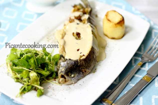 Trout roasted with mushrooms and cheese stuffing - 12