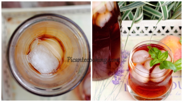 Ice tea z brzoskwinią i bazylią - 1