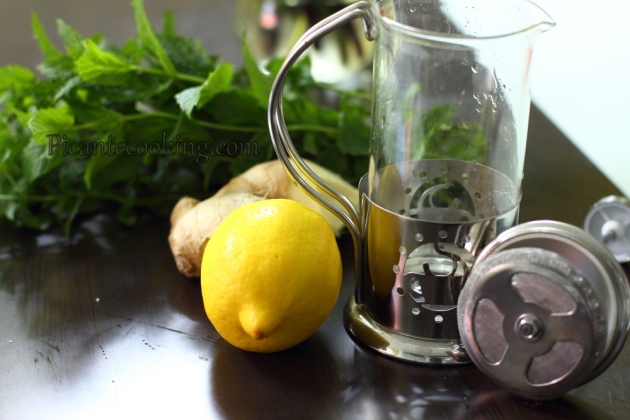 Зігріваючий м'ятний чай з імбиром та лимоном - 2