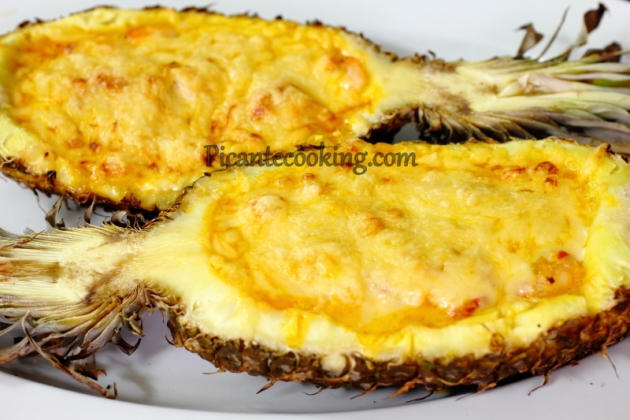 Krewetki w ananasie z mlekiem kokosowym  - 6