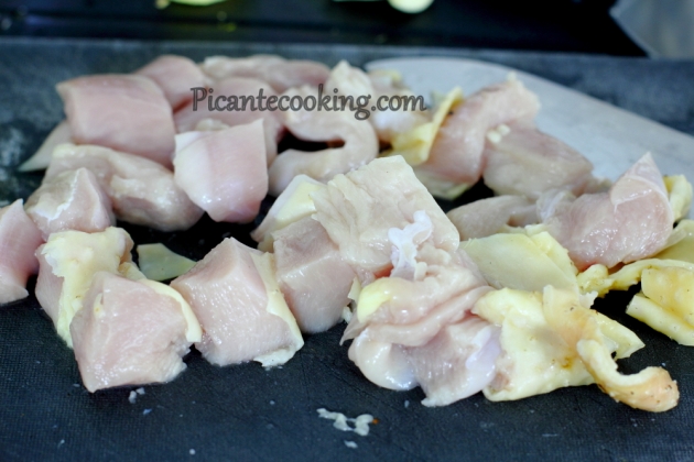 Kurczak stir-frying ze szparagami - 2