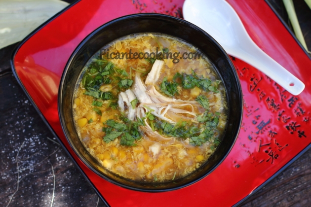 Chińska zupa kukurydziana z kurczakiem - 10