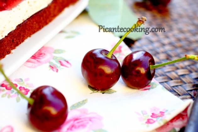 Шоколадно-м'ятний торт з вишневим желе - 3