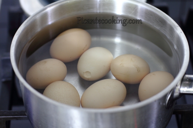 Фаршировані яйця з шинкою та зеленою цибулею - 2