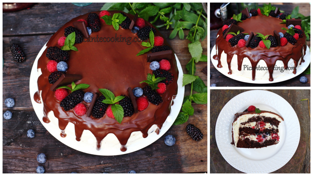Шоколадний торт з ягодами - 2
