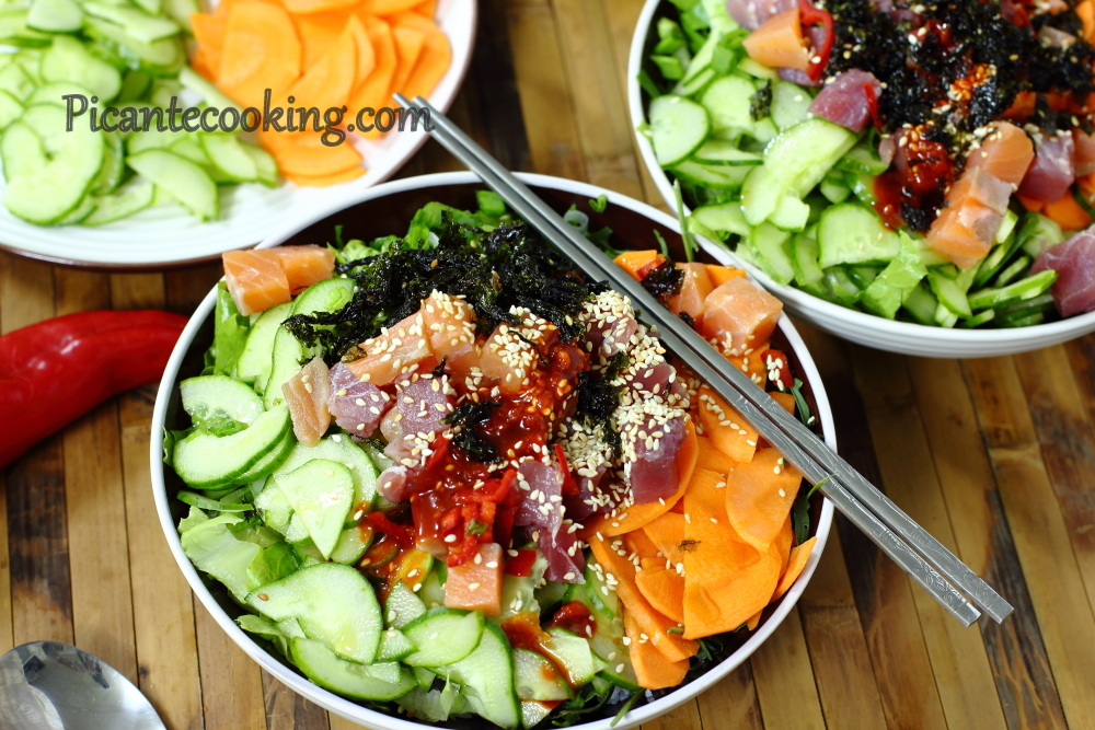 Корейський суші-салат з сирою рибою (Hoedeopbap) - 7
