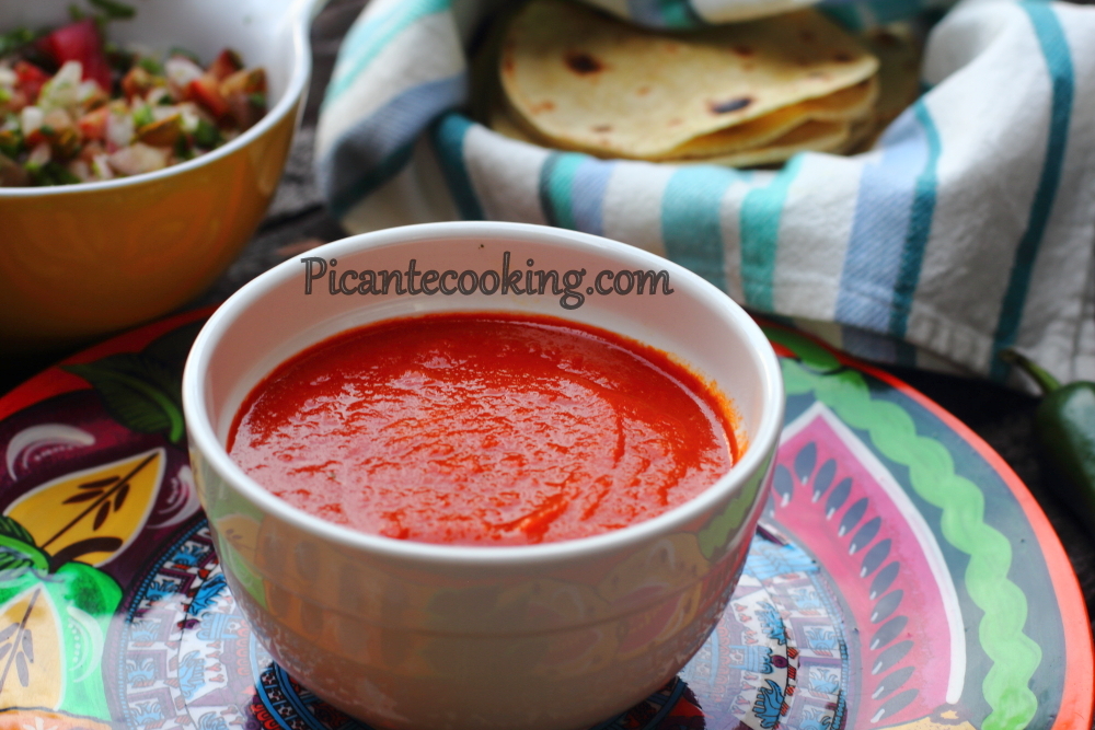 Meksykański sos pomidorowy (hisz. Salsa roja) - 1