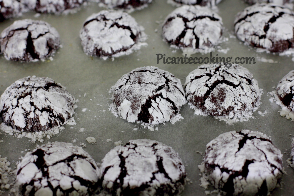 Шоколадне мармурове печиво з тріщинами - 6