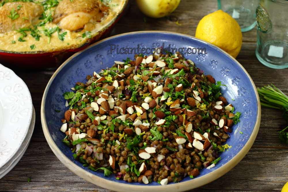 Ліванський салат з сочевиці з мигдалем та кумином - 6