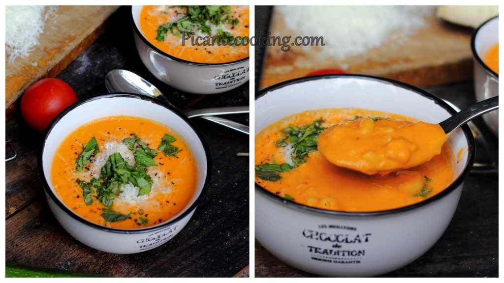 Zupa krem z cukinii i pomidorów - 1
