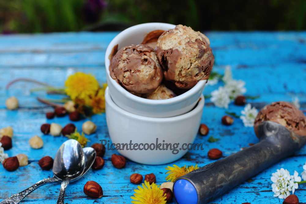 Шоколадне морозиво з праліне - 8