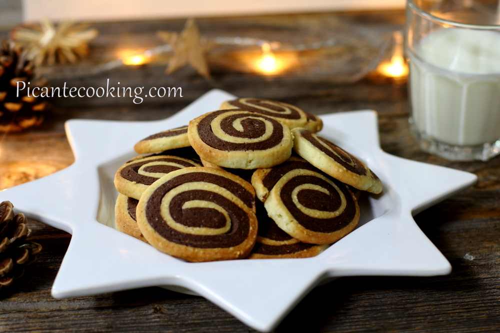 Spiralne ciasteczka z migdałami i czekoladą - 14