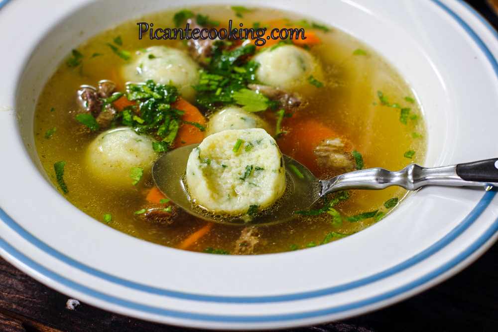 Яловичий суп з манними кльоцками - 13