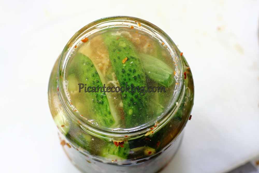 Małosolne ogórki w stylu kimchi - 3
