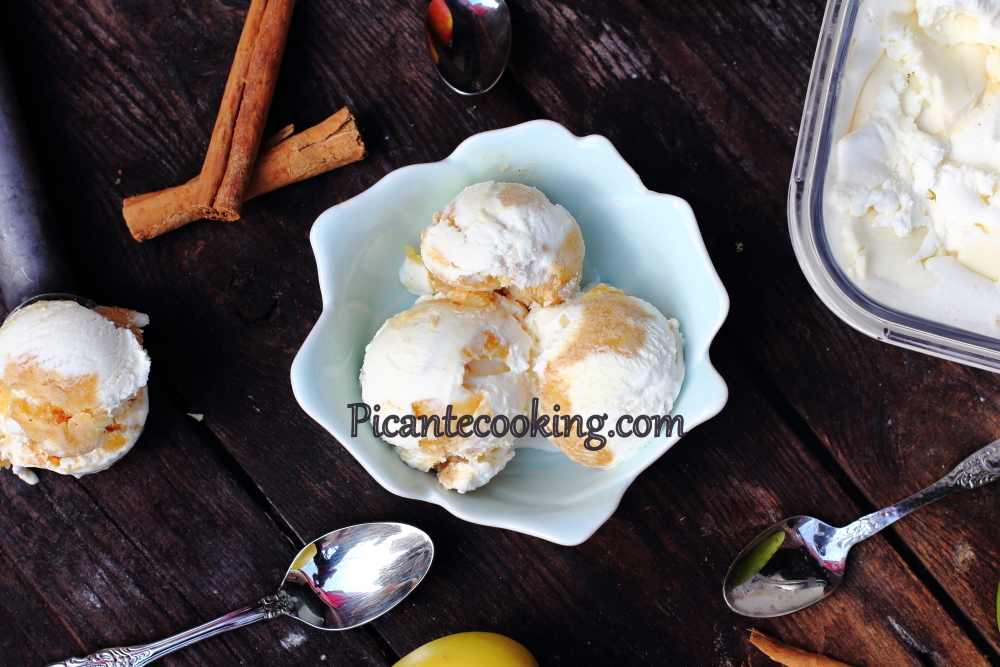Вершково-карамельне морозиво з яблуками - 1