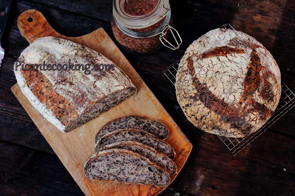 Пшеничний хліб з насінням кунжуту та льону - 12