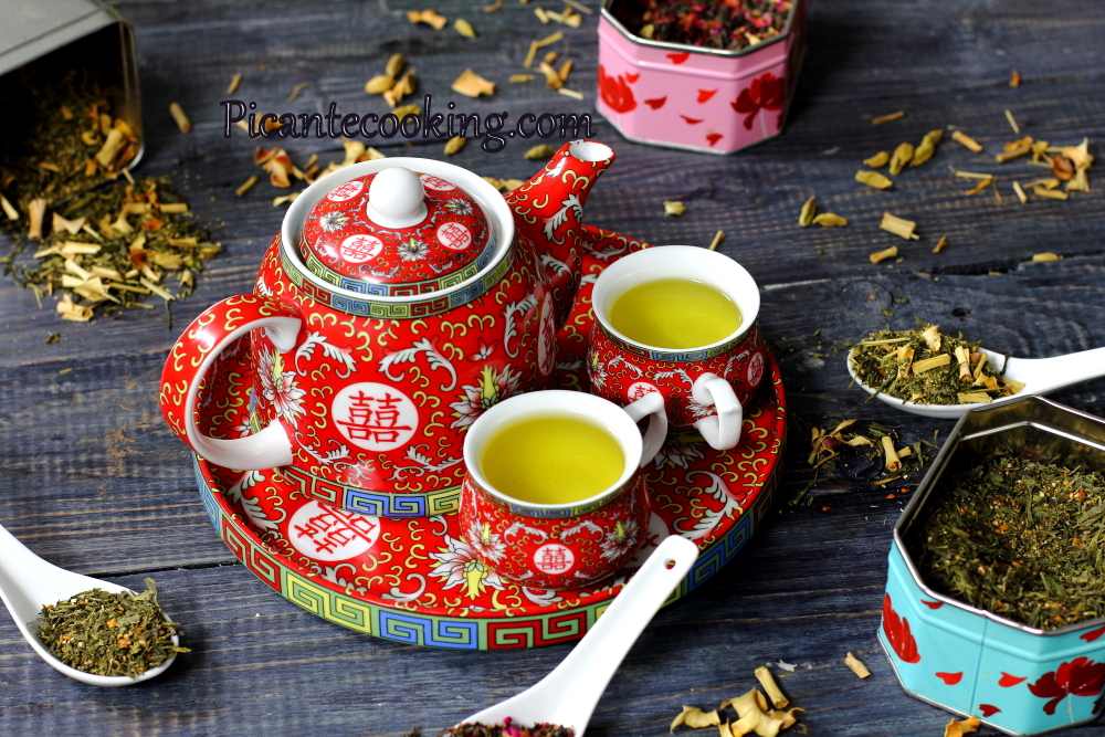 3 przepisy mieszanek zielonej herbaty - 1