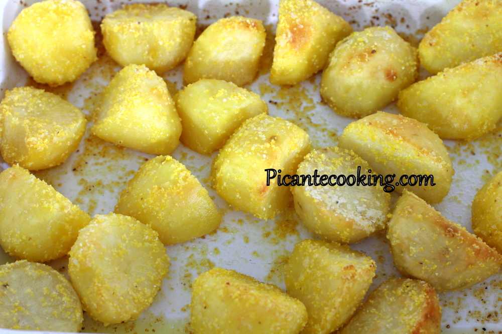 Ziemniaki w kaszy kukurydzianej z serem - 5