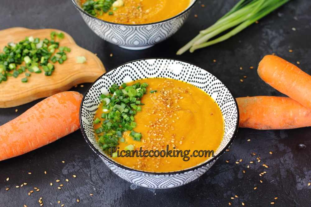 Морквяний суп-пюре з пастою місо - 6